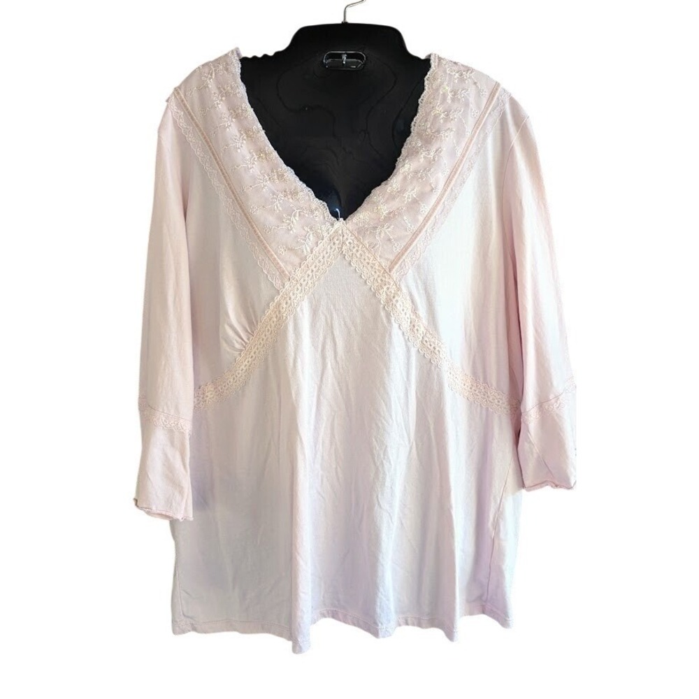 Vintage Babydoll Top Sz 18/20W Y2K Sequin Bead Velvet Lace Coquette Dainty Fairy